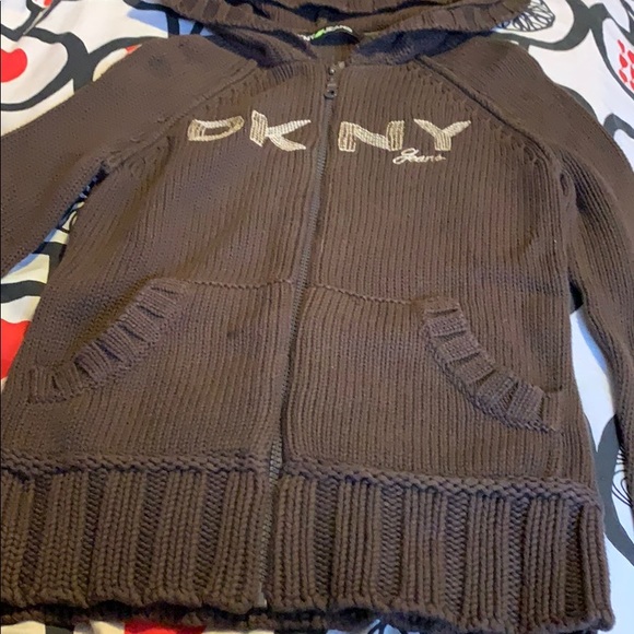 DKNY Zip Up Hoody Sweater - Picture 2 of 11
